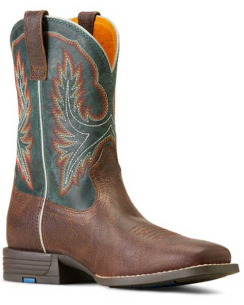 Ariat Boys' Wilder Western Boots - Broad Square Toe , Brown, hi-res