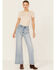 Image #1 - Dear John Women's Fiona Light Wash High Rise Wide Leg Stretch Denim Jeans, Light Wash, hi-res