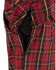 Milwaukee Performance Men's Aramid Reinforced Checkered Flannel Biker Shirt - Big & Tall, Black/red, hi-res
