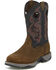 Image #2 - Tony Lama Men's Junction Waterproof Western Work Boots - Steel Toe, Brown, hi-res