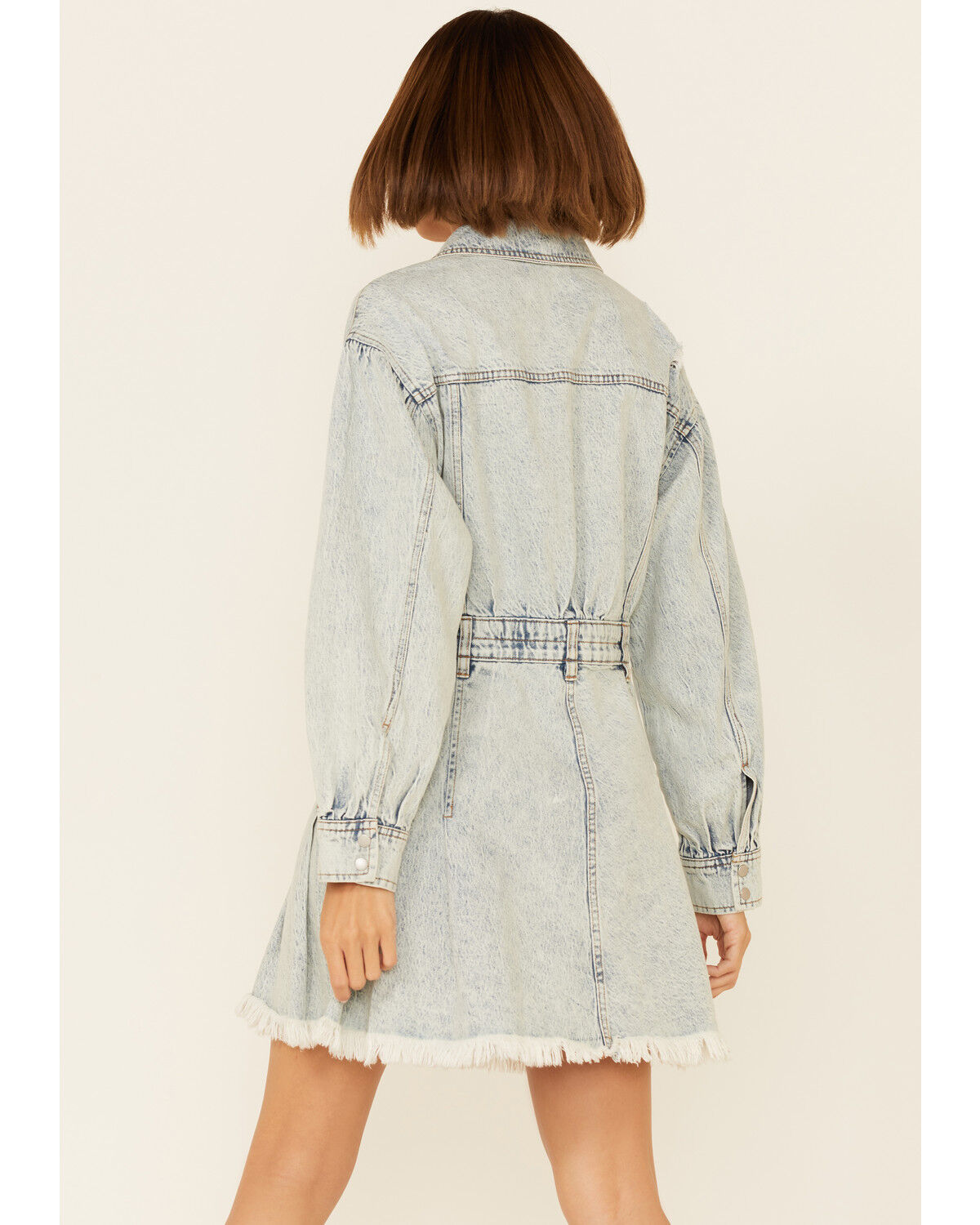 Image #3 - Free People Women's Chain of Command Denim Mini Dress, Blue, hi-res