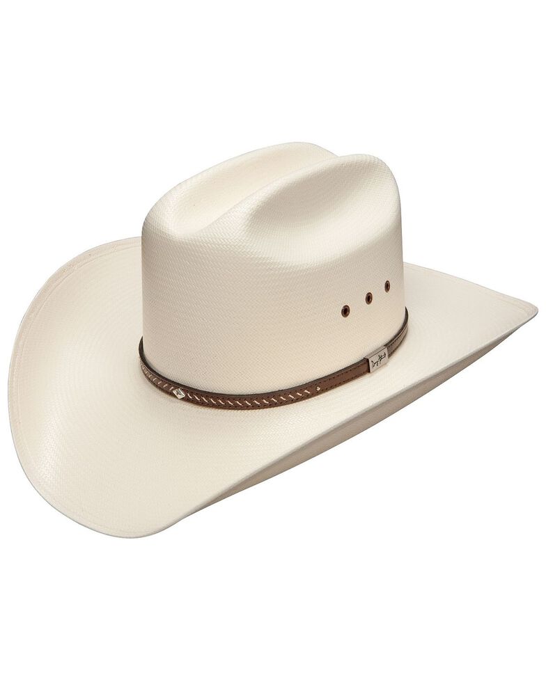 Resistol Men's George Strait Hamilton 10X Shantung Straw Cowboy Hat, Natural, hi-res