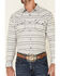 Image #3 - Moonshine Spirit Men's Line Dance Horizontal Stripe Long Sleeve Snap Western Shirt, Grey, hi-res