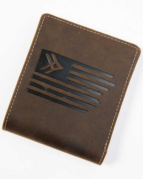 Image #1 - Hawx Men's Brown Flag Bifold Wallet, Brown, hi-res