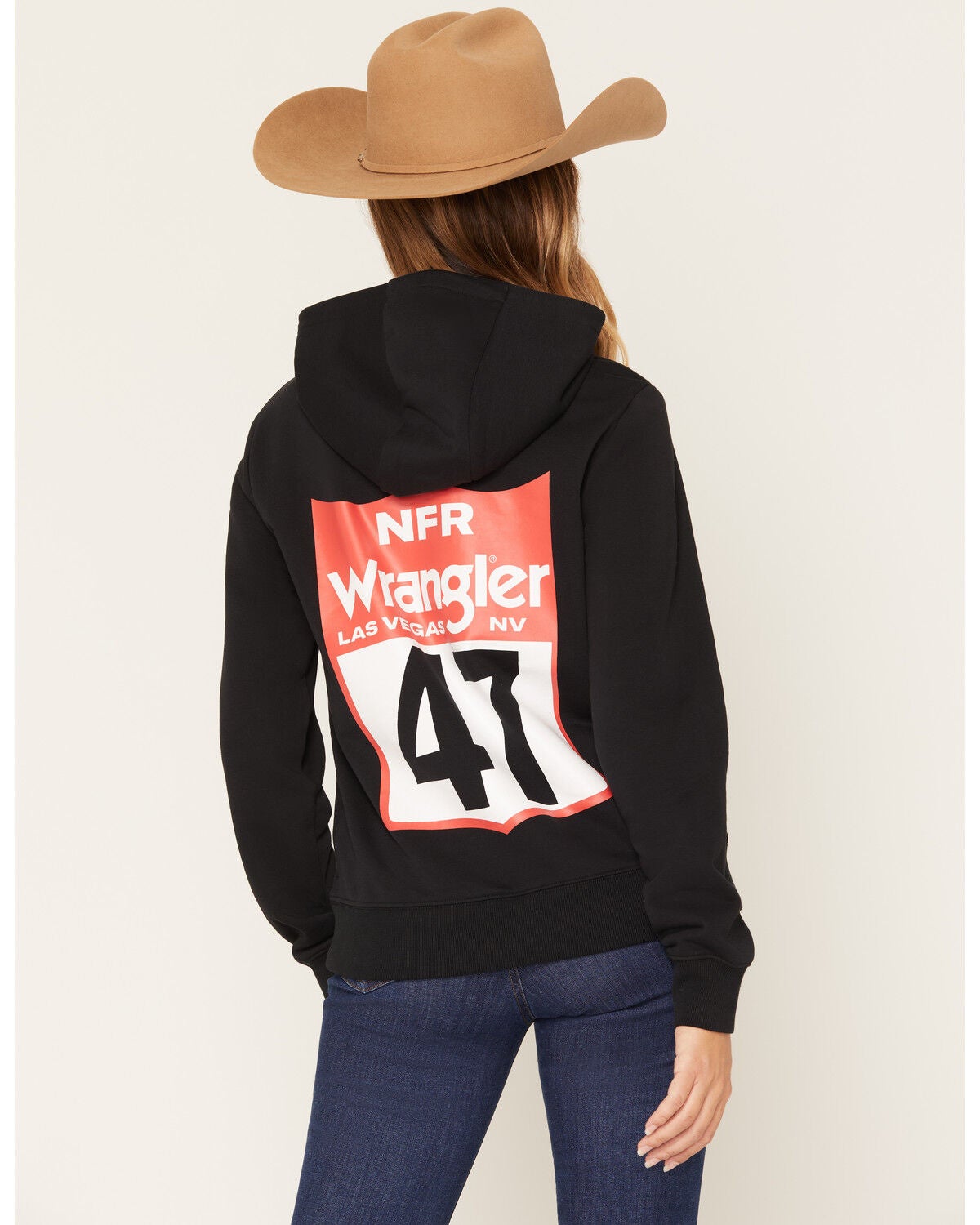 Wrangler Retro Women's Vegas NFR Hooded Sweatshirt, Black, hi-res