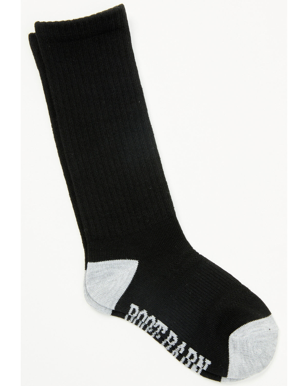 Image #1 - Boot Barn Kids' Basic 3-Pack Over The Calf Socks, Black, hi-res