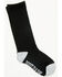 Image #1 - Boot Barn Kids' Basic 3-Pack Over The Calf Socks, Black, hi-res