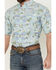 Image #3 - Ariat Men's Edwin Palm Tree Island Print Short Sleeve Button-Down Western Shirt - Tall , Blue, hi-res