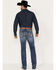 Cody James Men's Sierra Medium Wash Stackable Straight Stretch Denim Jeans, Dark Wash, hi-res