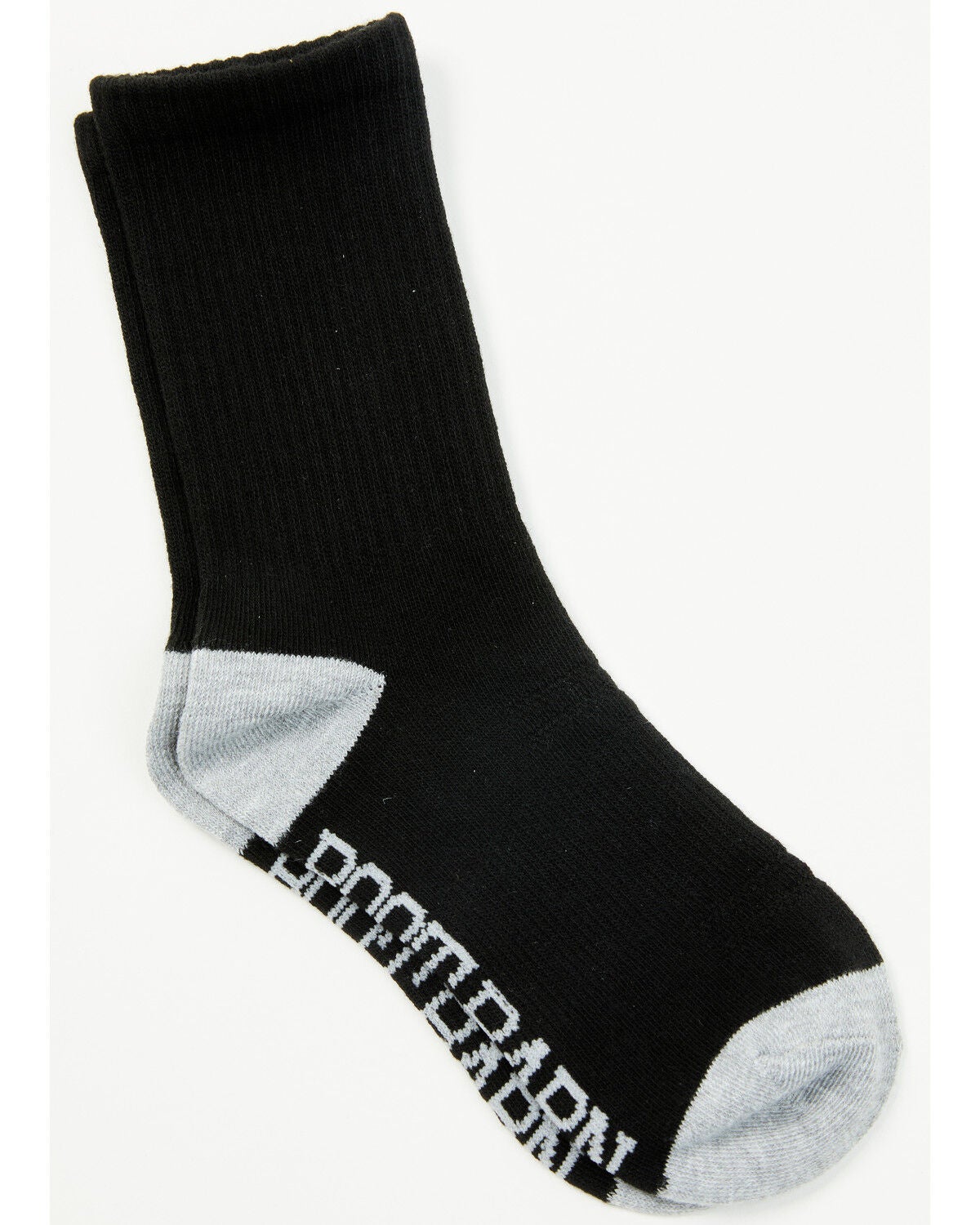 Boot Barn Kids' Basic 3-Pack Crew Socks, Black, hi-res