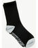 Image #1 - Boot Barn Kids' Basic 3-Pack Crew Socks, Black, hi-res