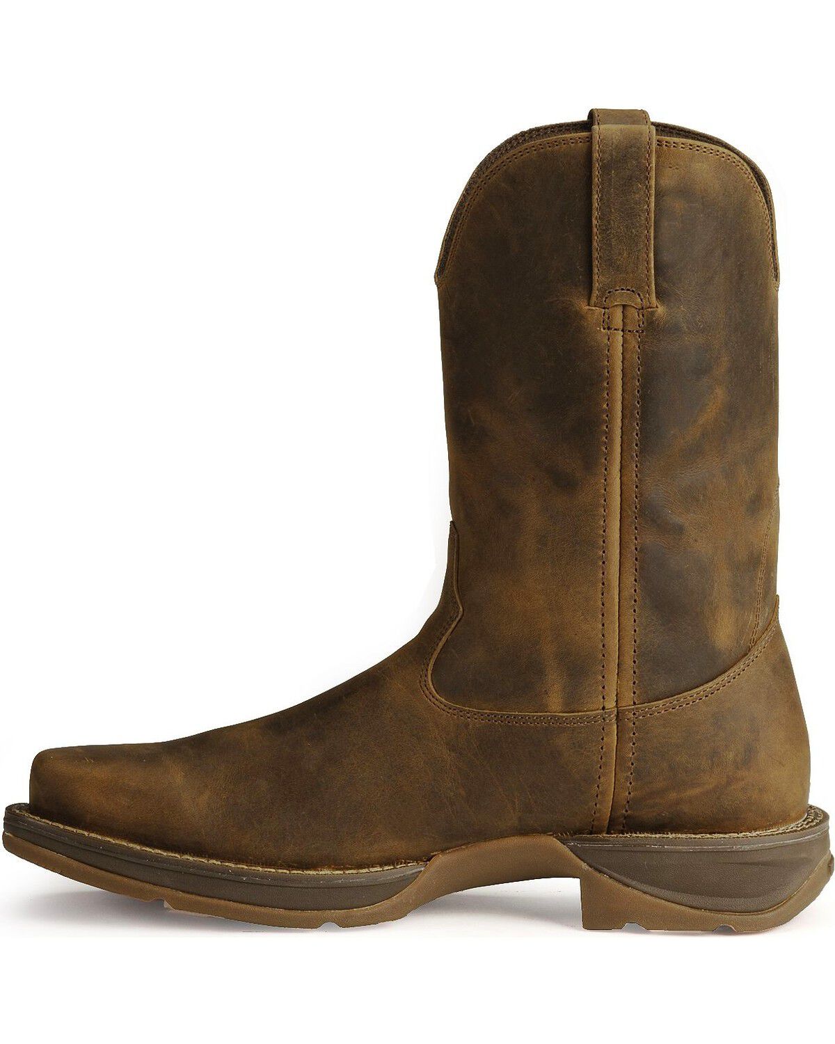 Image #3 - Durango Rebel Men's Pull On Western Boots - Square Toe, Brown, hi-res