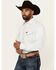 Image #3 - Wrangler Men's Light Wash Vintage Solid Long Sleeve Snap Western Shirt, Light Wash, hi-res
