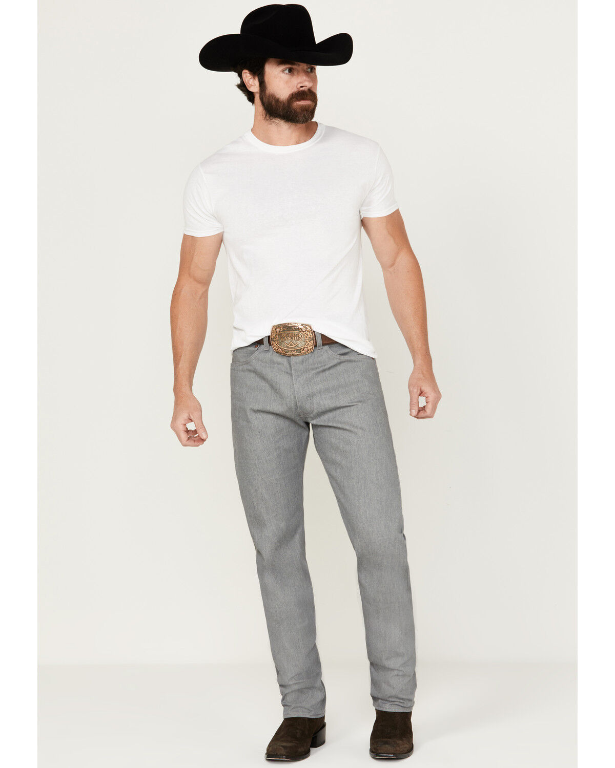 Image #1 - Levi's Men's 501 Original Fit Straight Leg Jeans, Silver, hi-res