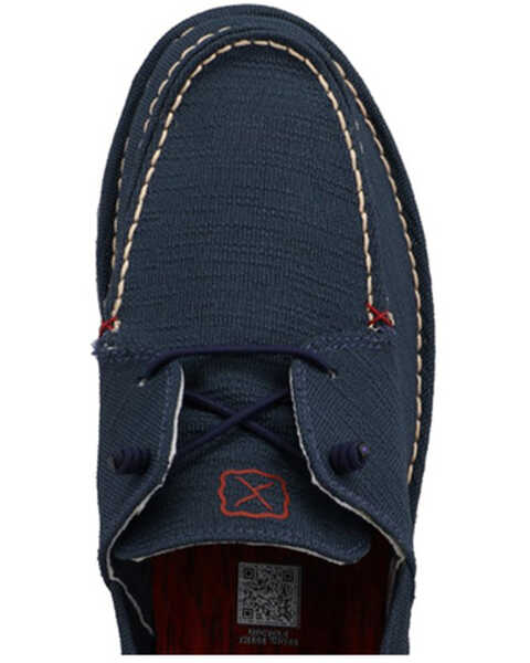 Image #4 - Twisted X Men's Circular Project™ Boat Shoes - Moc Toe , Navy, hi-res