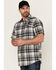 Image #2 - ATG by Wrangler Cedar Plaid Print Short Sleeve Button-Down Performance Western Shirt, Black, hi-res