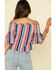 Image #5 - Rock & Roll Denim Women's Americana Stripe Off Shoulder Crop Top, , hi-res