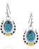 Montana Silversmiths Women's Gold & Turquoise Set In Stone Earrings , Black, hi-res
