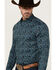 Image #2 - Cody James Men's Lasso Paisley Print Long Sleeve Button-Down Stretch Western Shirt - Big, Blue, hi-res