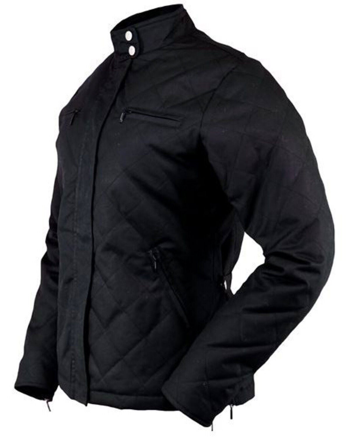 black oilskin jacket