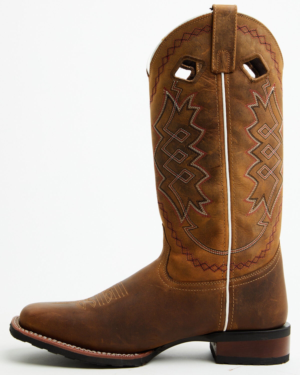 Image #3 - Laredo Men's Highway Man Performance Western Boots - Broad Square Toe, Tan, hi-res