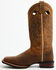 Image #3 - Laredo Men's Highway Man Performance Western Boots - Broad Square Toe, Tan, hi-res