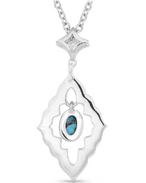 Image #2 - Montana Silversmiths Women's Upon A Star Turquoise Necklace, Silver, hi-res