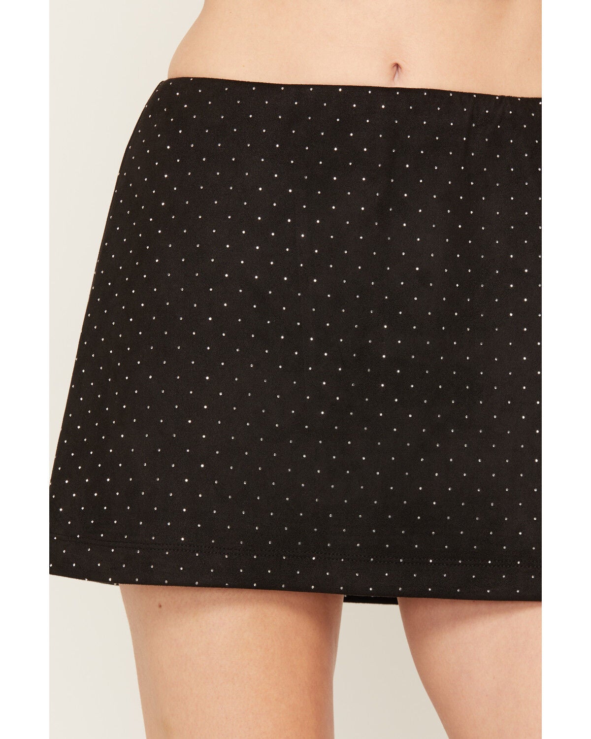 Image #2 - Originality Women's Rhinestone Mini Skort, Black, hi-res