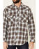 Image #3 - Resistol Men's Cedar Ombre Plaid Print Long Sleeve Snap Western Shirt, Brown, hi-res