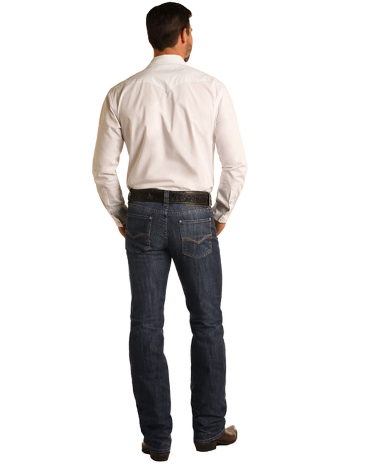 Rock & Roll Denim Men's Reflex Revolver Stretch Slim Straight Jeans, Blue, hi-res
