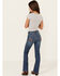 Image #1 - Shyanne Girls' Maren Medium Wash Embroidered Pocket Bootcut Comfort Stretch Denim Jeans , Medium Wash, hi-res