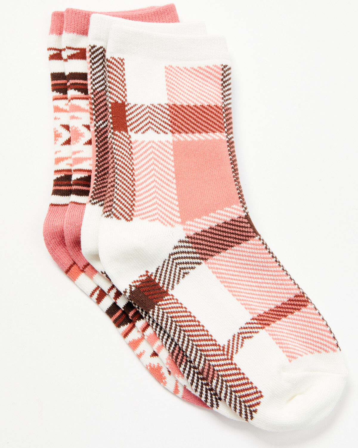Image #1 - Shyanne Girls' 2-Pack Novelty Crew Socks, Mauve, hi-res