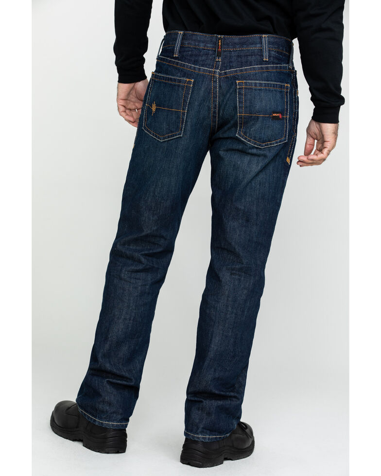 Ariat Shale Men's Flame Resistant Bootcut Work Jeans, Denim, hi-res