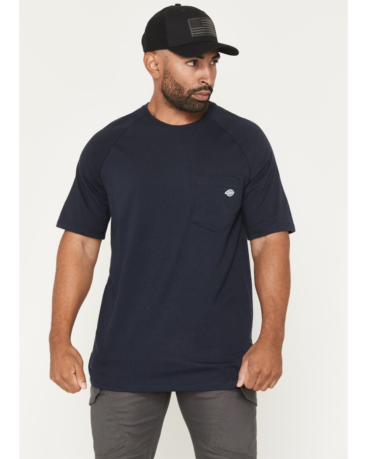 Dickies Men's Cooling Temp-IQ&trade; Short Sleeve Pocket T-Shirt, Navy, hi-res