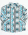 Image #1 - Wrangler Toddler Boys' Southwestern Print Long Sleeve Snap Western Shirt, Grey, hi-res