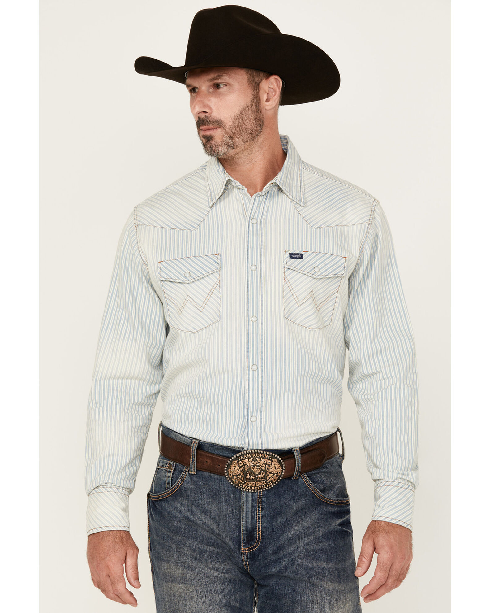 Wrangler white western shirts on sale