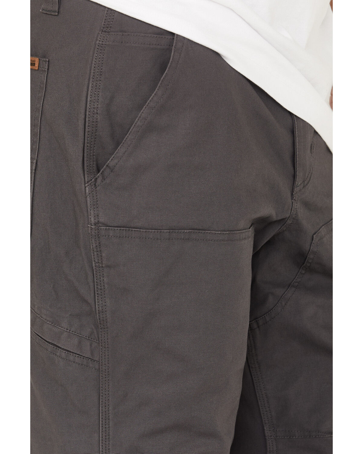 Image #2 - Lucky Brand Workwear Men's Double Knee Canvas Work Pants, Grey, hi-res