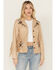 Image #1 - Shyanne Women's Embroidered Faux Leather Jacket, Sand, hi-res