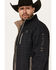 Image #2 - Cinch Men's Plaid Print Bonded Zip Softshell Jacket, Navy, hi-res