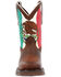 Image #4 - Durango Toddler Boys' Lil' Rebel Mexican Flag Western Boots - Broad Square Toe , Brown, hi-res