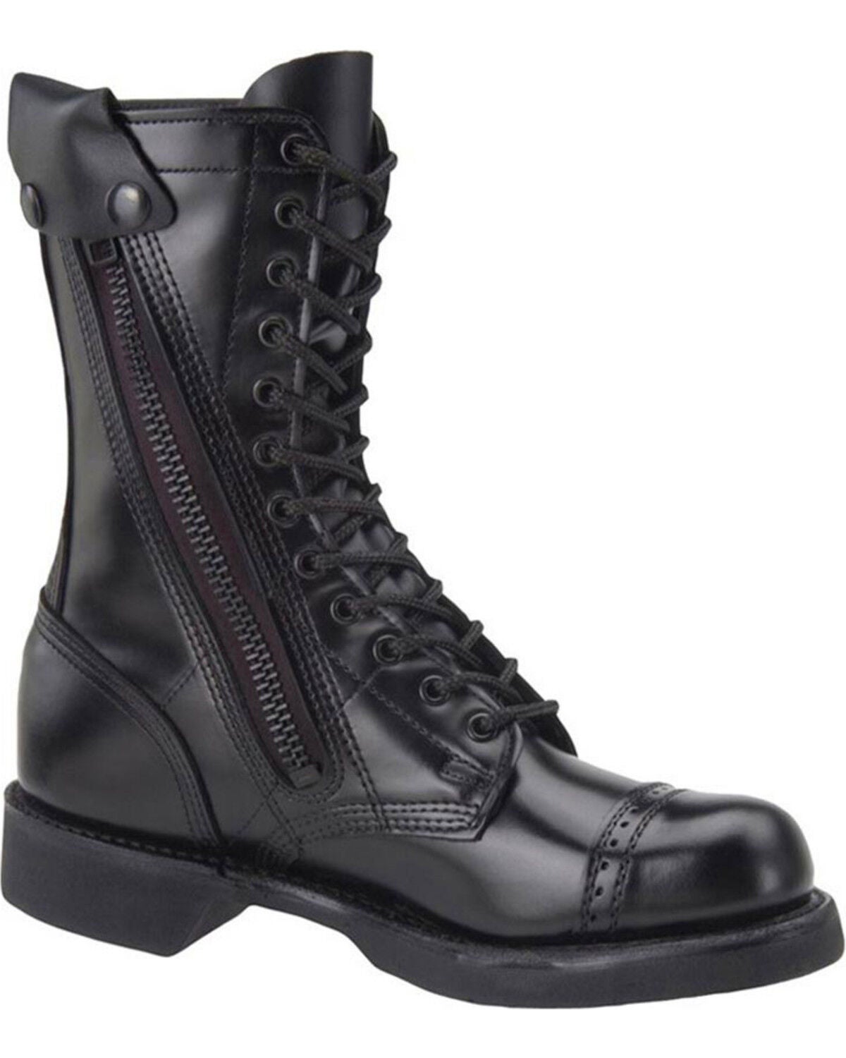Corcoran Men's Legendary Side Zip 10" Jump Boots - Round Toe, Black, hi-res