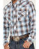 Image #3 - Wrangler Retro Men's Plaid Print Long Sleeve Snap Western Shirt, Brown, hi-res