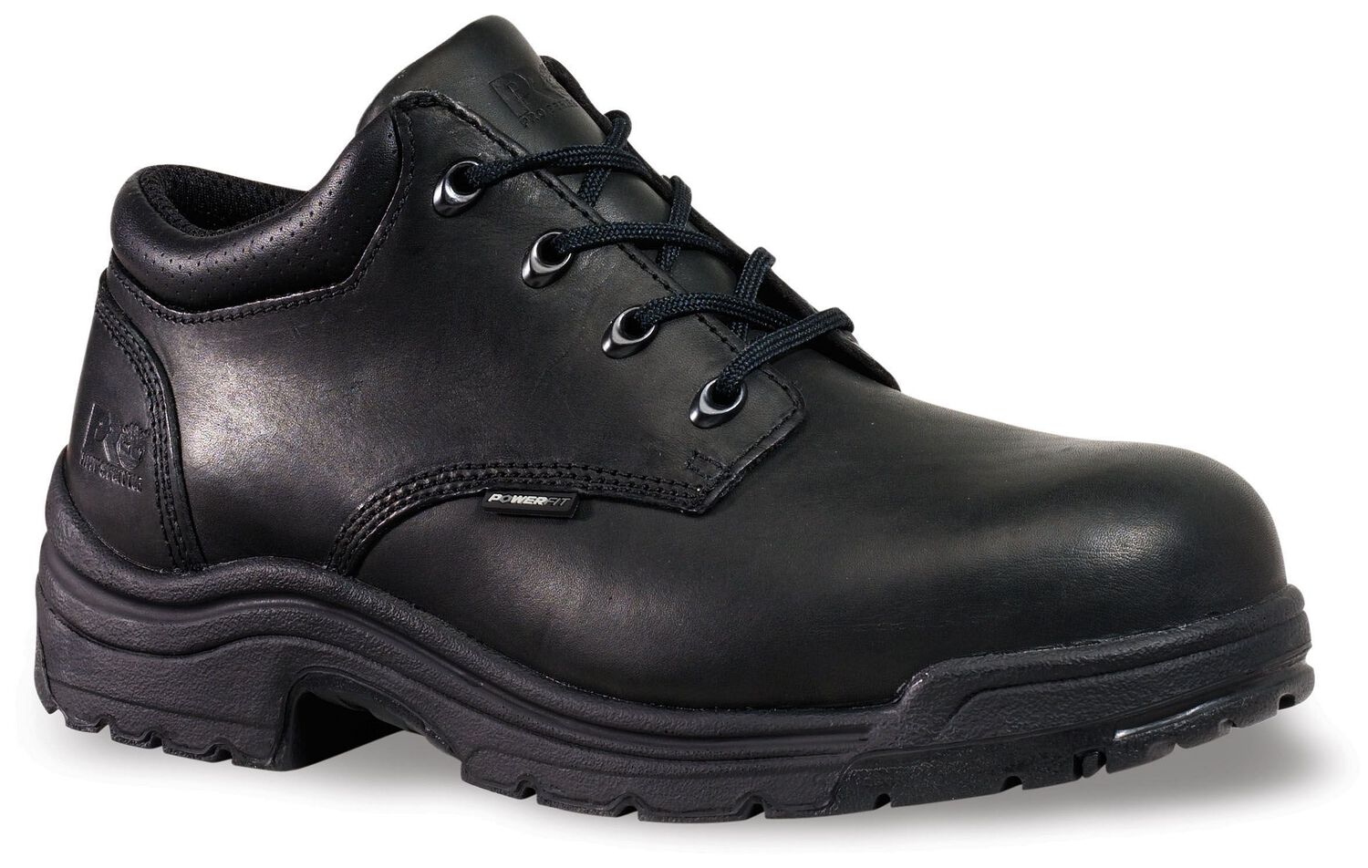 Image #1 - Timberland Men's Titan Work Shoes - Alloy Toe, Black, hi-res
