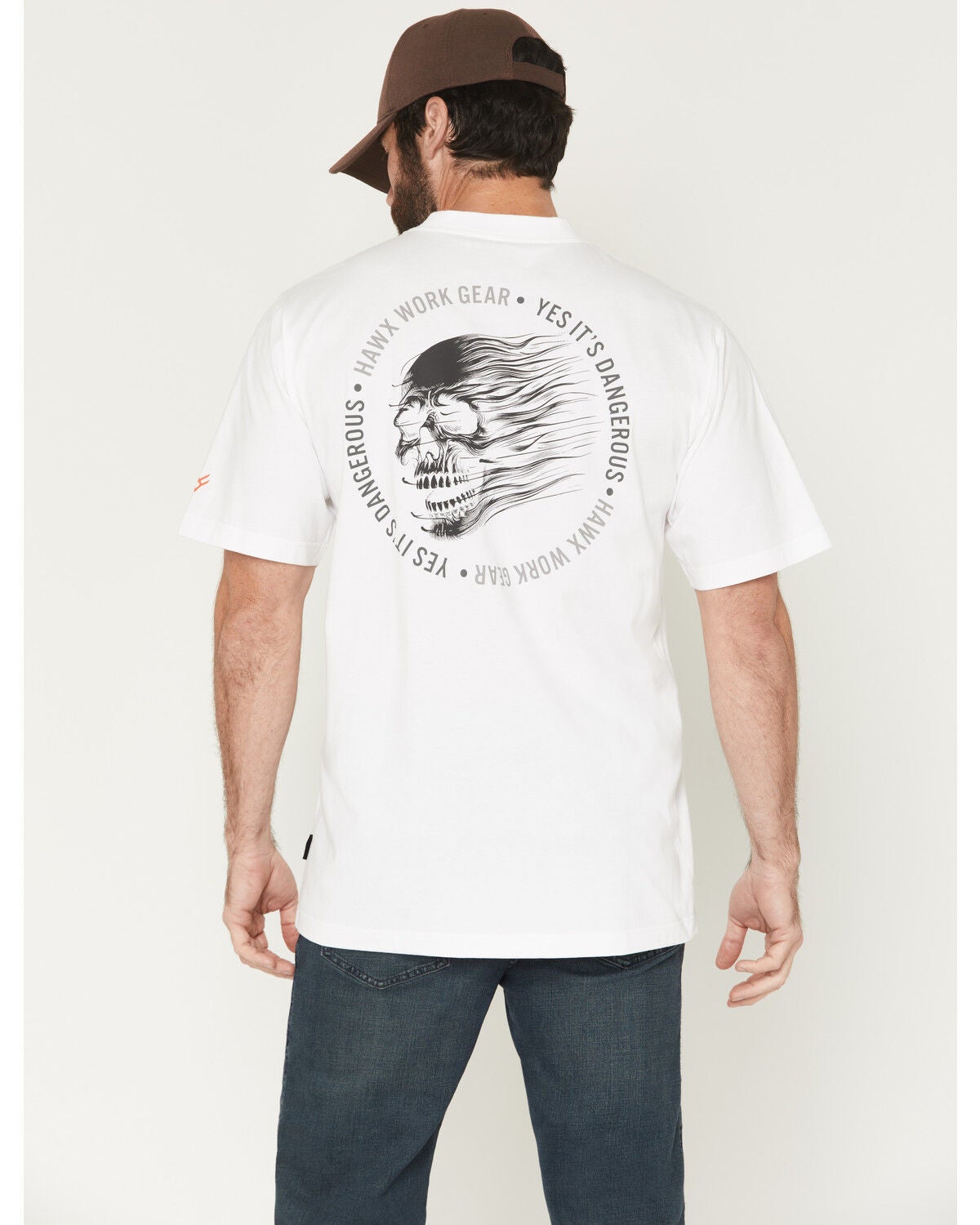Image #1 - Hawx Men's Scream Short Sleeve Graphic Work T-Shirt, White, hi-res
