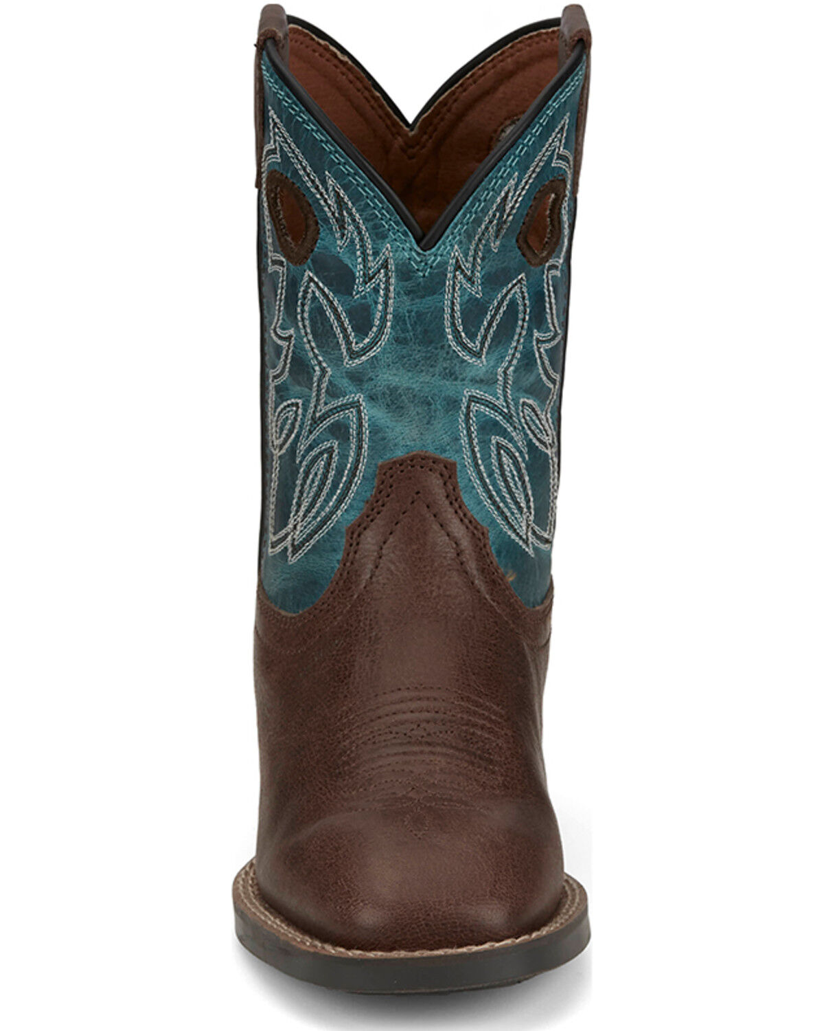 Image #4 - Justin Boys' Bowline Western Boots - Square Toe, Brown, hi-res