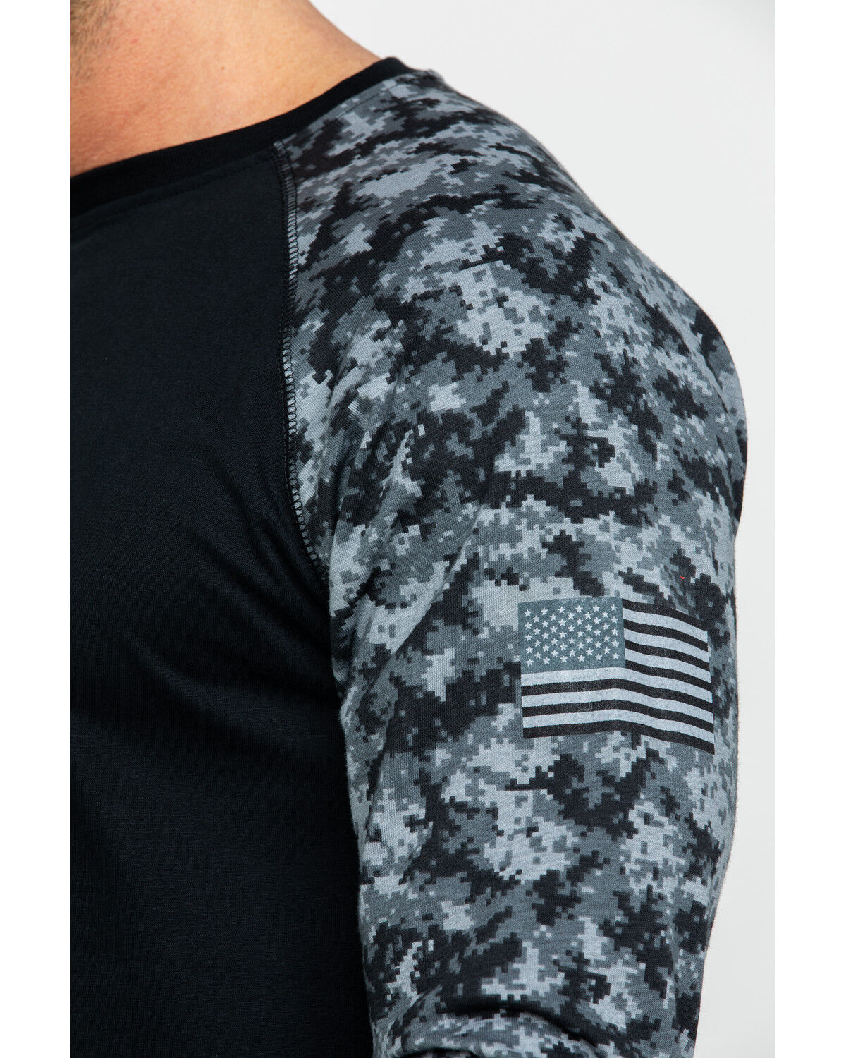 Image #4 - Ariat Men's Camo FR Baseball Long Sleeve Work Shirt, Camouflage, hi-res