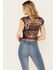 Image #4 - Affliction Women's Skull Mesh Baby Graphic Tee, Black, hi-res