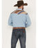 Image #4 - Wrangler Men's Pendleton Long Sleeve Western Work Shirt, Light Wash, hi-res