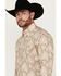Image #2 - George Strait Wrangler Men's Floral Print Long Sleeve Pearl Snap Stretch Western Shirt, Sage, hi-res