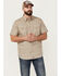 Image #1 - Moonshine Spirit Men's Vinyl Printed Short Sleeve Snap Western Shirt, Tan, hi-res